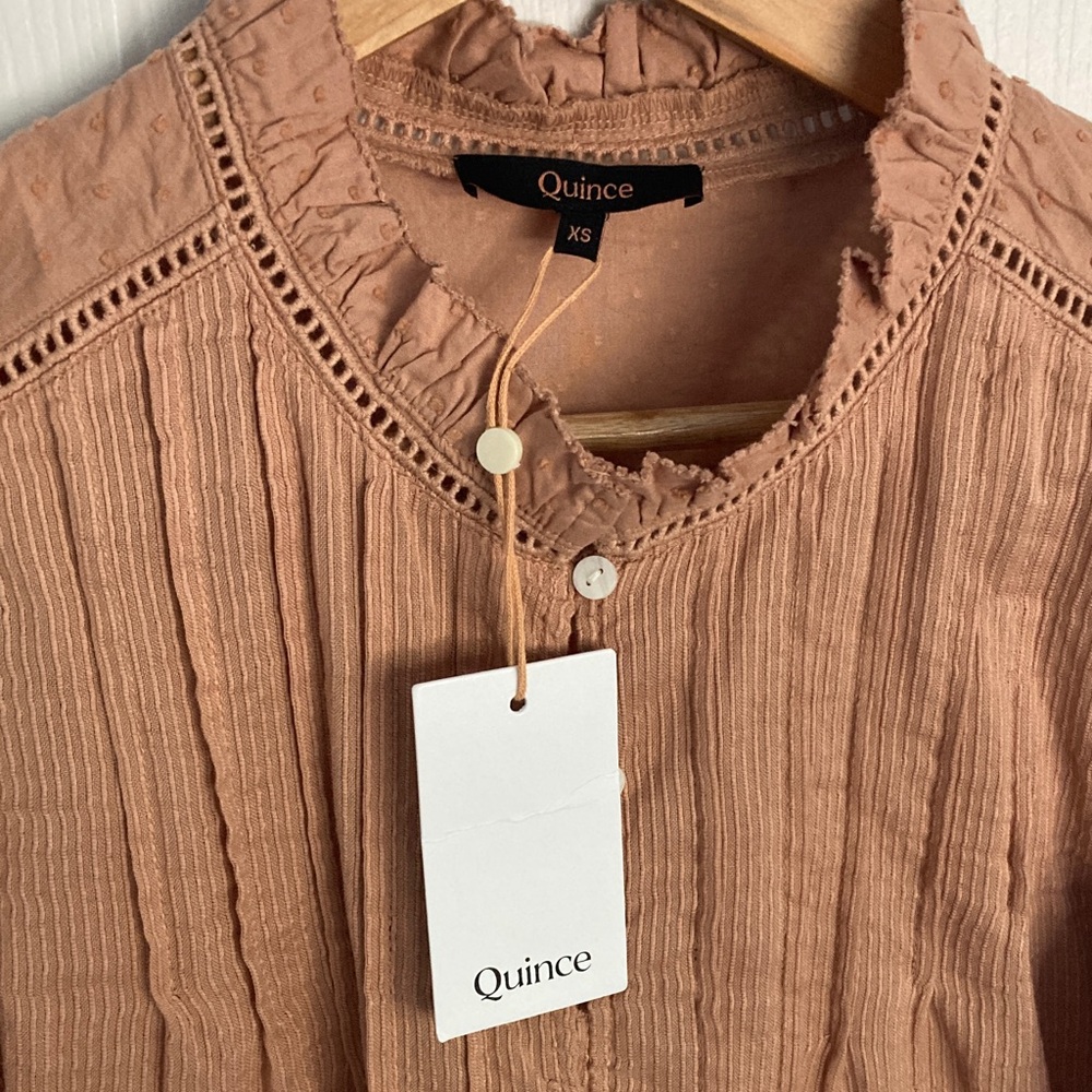 Quince Organic Cotton French Peasant Blouse - Picture 2 of 5